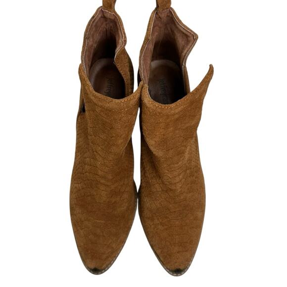Jeffrey Campbell Cromwell Brown Textured Ankle Booties Size 8.5 - Picture 3 of 9